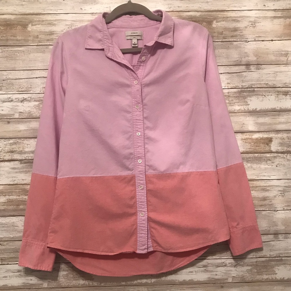 J. Crew | Colorblock Boyfriend Button Down